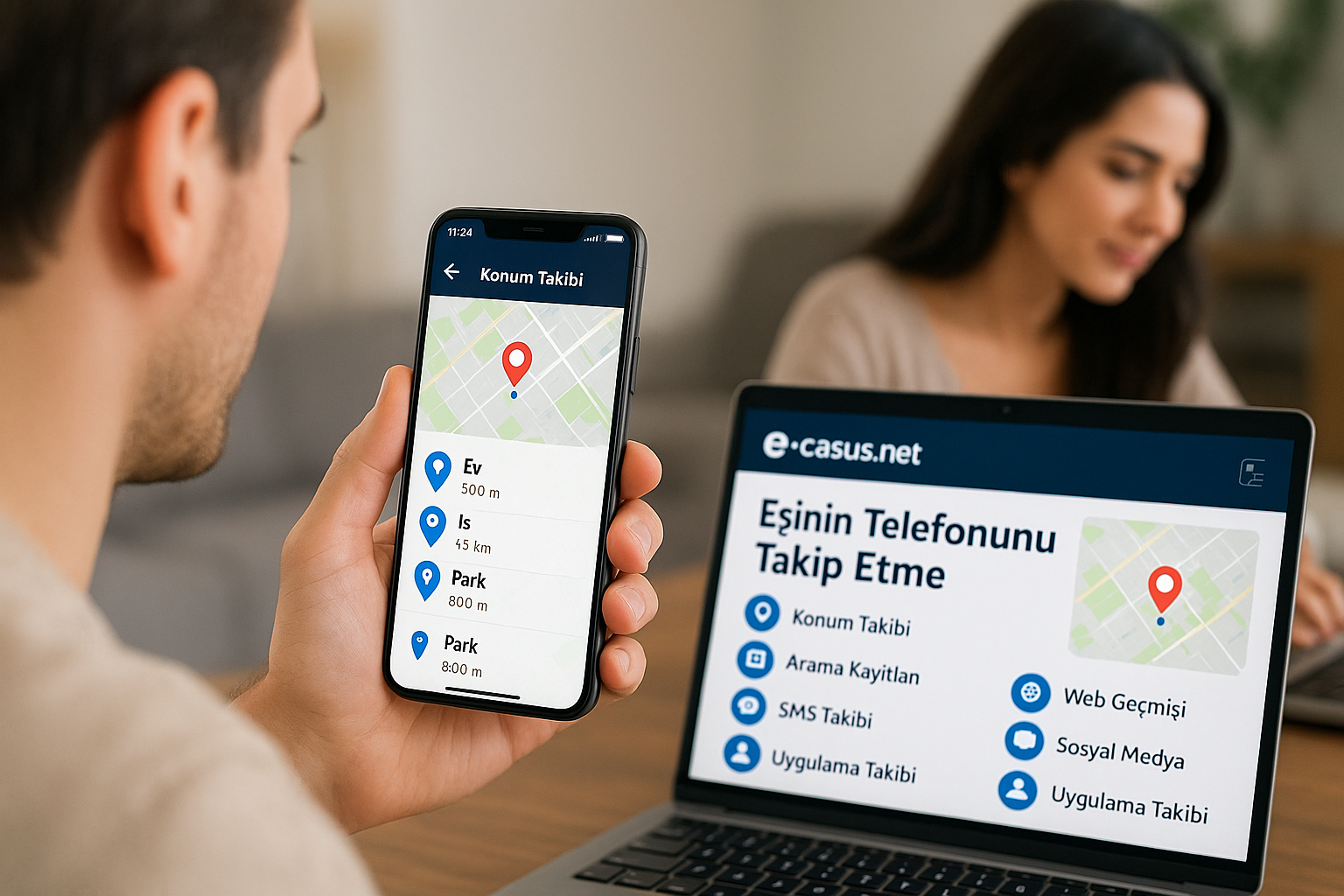 eşinin telefonunu takip etme